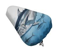 Bluefin Tuna Thunnus Housse de selle de vélo imperméable et anti-poussière avec cordon de serrage pour homme et femme
