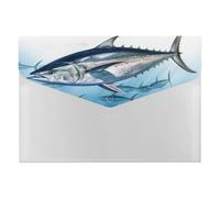 Bluefin Tuna Thunnus Organiseur de documents en accordéon à 6 poches avec étiquettes et enveloppes en plastique avec fermeture à pression 33 x 23 cm