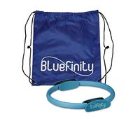 Bluefinity 10x Pilates Anneau Double Poignée Rembourré D: 39cm Fibre de Verre Mousse Yoga Circle Anneau de Résistance Turquoise