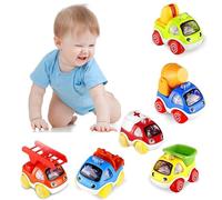 BlueFire 6 Pack Jouet Voitures Enfant 1 2 3 Ans, Pull Back Cars Jouets pour Bébés, Mini Petite Voiture Multi-Styles