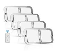 BlueFire Lot de 4 plafonniers pour camping-car avec télécommande, dôme LED | 3 températures de couleur et 8 couleurs RVB, lumières d'intérieur ultra fines de 1 cm CC 12 V-18 V pour camping-car, remorque