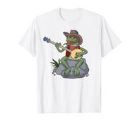 Bluegrass Banjo Country Music Cadeaux Cowboy Frog Banjo T-Shirt, Homme, Blanc, M