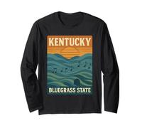 Bluegrass Music Kentucky Chemise Sunset Notes Mountains Sound Manche Longue