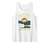 Bluegrass State Kentucky Chemise Cheval Musique Sunset Graphic Débardeur