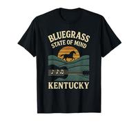 Bluegrass State Kentucky Chemise Cheval Musique Sunset Graphic T-Shirt