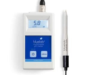 Bluelab METMULTI Multimedia PH-mètre pour terre, terre de coco, laine de roche, zone racinaire et solution nutritive - Calibrage facile, mesure le pH rapidement et avec précision