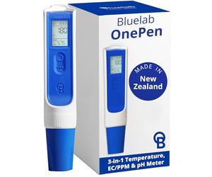 Bluelab OnePen - a 3-in-1 Temperature, EC/PPM and pH Meter, Lightning Fast Readings - Bluetooth Data Sharing & in-App Tracking - Replaceable Probe