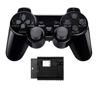 BLUELAKE performance sans Fil Double Shock contrôleur de Jeu Compatible avec PS1/PS2/Raspberry Pi