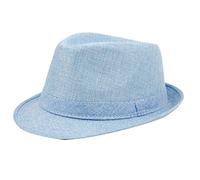 Bluelans® Chapeau Fedora unisexe Panama Chapeau de soleil - Bleu - Taille Unique