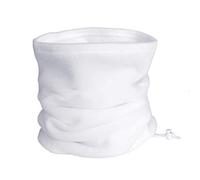 Bluelans Christmas Decoration Cache-cou d'hiver doublé en polaire - Écharpe épaisse coupe-vent et anti-poussière pour homme et femme - Bonnet de ski en polaire - Blanc