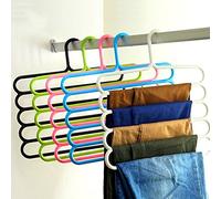 Bluelans Cintre pour 5 pantalons ou cravates/foulards/ceintures/serviettes, couleur aléatoire