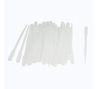 Bluelans® Lot de 100 pipettes compte-gouttes en plastique blanc transparent graduées 0,2 ml