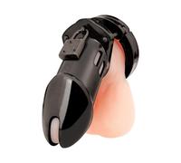 Blueline - Acrylic See-Thru Chastity Cage Black