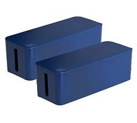 Bluelounge CableBox Lot de 2 systèmes de gestion de câbles Bleu clair