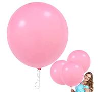 Bluelves Ballon géant rose en latex - Taille XXL - 90 cm - Pour mariage, anniversaire, baptême, fête prénatale, anniversaire d'enfant, carnaval
