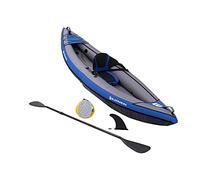 Bluemarina Kayak Gonflable Samoa - Monoplace/Trois Places - Kayak avec Pagaie - Pompe- Sac de Transport pour Kayak - Bateau pneumatique à rames - Bateau (Monoplace)