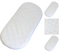 Bluemoon Bedding Matelas de landau en microfibre hypoallergénique 74 x 33 x 4 cm d'épaisseur (coins arrondis)