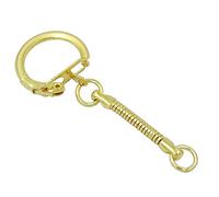Bluemoona 50 pcs - Chaîne serpent en métal avec Snap Anneaux Ouverts pour porte-clés 57 mm 2 1/10,2 cm Longueur doré
