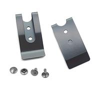 Bluemoona Lot de 4 boucles en métal, 54 x 25 mm, fermoir à clip de ceinture, crochet à ressort double trous, noir