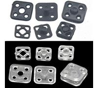 Bluemoona Lot de 60 boutons pression en plastique à coudre 7 boutons pression 10 mm 10mm claire