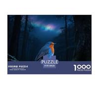 Blueoiseau Puzzle 1000 Pièces Expert Concentration Adulte Oiseau Jeu Cérébral Soirée Tranquille Déco Intérieure 38x26cm/1000pcs
