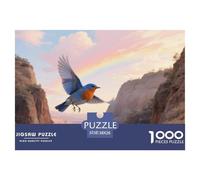 Blueoiseau Puzzle 1000 Pièces Intermédiaire Adolescents Jeu Stratégique Oiseau Pensée Logique Cadeau Original 38x26cm/1000pcs
