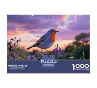 Blueoiseau Puzzle 1000 Pièces pour Couple Moment De Complicité Oiseau Détente Romantique Élément Décoratif 38x26cm/1000pcs