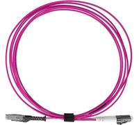 BlueOptics Câble patch fibre optique duplex, MDC-UPC/LC-UPC beige, 10 mètres, multimode G50/125µm, OM4, atténuation d'entrée : moins de 0.2dB, fibre de marque, LSZH magenta / violet, tube de 2.0mm, fe