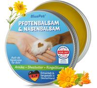 BluePet Baume pour Pattes de Chien et Chat, Contre Les Pattes sèches, gercées et Le Nez I Crème pour Pattes de Chien 50 ML - Cicatrise, régénère avec Arnica (Baume pour Pattes en Pot)