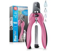 BluePet Coupe-Griffes pour Chien & Chat, Coupe-Ongle Animaux Taille Moyenne & Grande, Pince à Griffes Réglable, Coupe-Griffe puissant & tranchant pour Griffe Gros, Ciseaux à Griffes + Lime Incluse