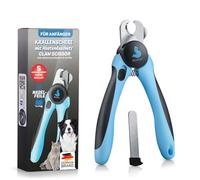 BluePet Coupe-Griffes pour Chien, Chat et Petits Animaux - Lime à Ongles intégrée - Coupe-Ongles Efficace (Bleu, S Petits animaux)
