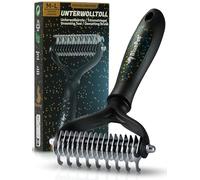 BluePet LIMITÉE Brosse Chiens & Chats à Poil Long, Peigne Démêlage Professionnel, Pour Sous Poil & Nœuds, Étrille Démêlant Poils Longs, Râteau de Toilettage, Demelant Chien Chat, Élimine Poils Morts