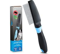 BluePet Peigne démêlant Anti-puces pour Chiens et Chats - Peigne Anti-poux - Elimine Toutes Sortes de parasites - Complément idéal pour Les traitements de puces et poux (bleu)