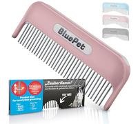 BluePet Peigne Magique Pour Chien & Chat à Poil Long, Peigne de Toilettage, Élimine les Nœuds, Brosse Anti Nœud et Démêlage, Étrille Efficace y Doux Avec les Dents Rotatives, Déméleur Chiens (Rose)
