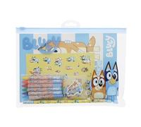 Blueprint Collections Bluey Super Ensemble de papeterie pour enfants avec carnet, crayons et accessoires | Coffret cadeau de fournitures scolaires Bluey
