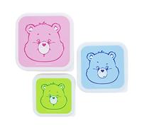 Blueprint Collections Care Bears Lot de 3 pots de rangement avec couvercles | Petites boîtes de rangement avec couvercles | Cadeaux d'ours de soins | Cadeaux d'ours de soins | Papeterie d'ours de
