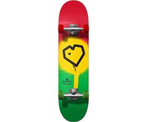 Blueprint Spray Heart V2 Skateboard Complet (8" - Rasta 2)