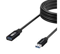 BlueRigger USB 2.0 Male to Female, 10m câble USB USB A Noir