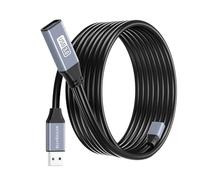 BlueRigger USB 3.0 Extension Cable (32FT, Active, 5 Gbps, in-Wall CL3 Rated, Type A Male to Female Cord) - Long USB Repeater Extender for VR Headset, Printer, Hard Drive, Keyboard, Mouse, Xbox