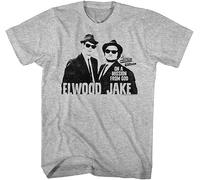 Blues Brothers Movie Elwood & Jake I'm on A Mission Adult Short Sleeve T-Shirts Graphic Tees Manches Courtes(XX-Large)