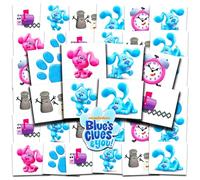 Blues Clues Blue's Clues & You Tatouages temporaires - 72 tatouages prédécoupés individuels 5,1 x 5,1 cm pour enfants (bleu, fabriqués aux États-Unis)