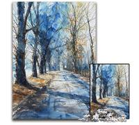Blues de l'hiver 1000 pièces Puzzle Difficile pour Adultes Activité Amusante en Famille Défi cérébral Cadeau Parfait pour Adolescent 1000 pièces (75 x 50 cm)