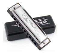 Blues Harmonica diatonique en Do 10 trous 20 tons Orgue à bouche variété de styles de jeu, mini harmonica chromatique en métal petit et portable, pour enfants, adultes, débutants et interprètes