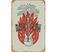 Blues Is The Roots - The Rest Is The Fruits - Impression photographique rétro en métal - 30,5 x 20,3 cm