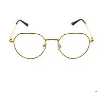 BLUES Lunettes Vue Unisexe Monture Doré Or Gold Old School Vintage Aviateur Ovale Octogonal Luxury Rétro Homme & Femme
