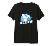 Blues Saxophone Musique T-Shirt Haut de Gamme