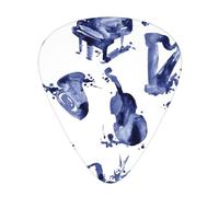 Blues Saxophone Piano Violoncelle Basse,Lot de 12 médiators de guitare, 3 épaisseurs différentes pour guitare acoustique, basse, ukulélé