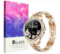 Blueshaweu 3 Pièces Protection Écran Compatible avec DekeFit I58 Smartwatch,Protecteur D'écran Verre Trempé pour DekeFit I58 1,32"/Fitonyo Diamant 1.32''/Fitonme 1.32 Pouces Smartwatch (3 packs)