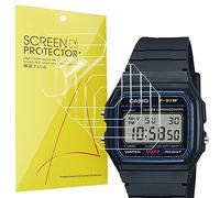 Blueshaweu 6 Pièces Protection Écran pour Casio F91W-1 / F-91W Montres sport classiques- Film protecteur TPU souple et transparent HD sans bulles d'air (6 packs)