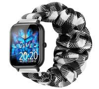 Blueshaweu Bracelet Compatible avec Blackview R30 Pro Smartwatch,en Tissu Imprimé Élastique Bracelet de Montre du Blackview/IOWODO R30 Pro 1,85 Pouces Smart Watch (Treillis)